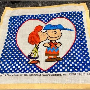 Peanuts Embroidered Fabric Art